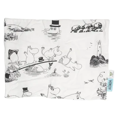 Sierkussensloop (Wit, Zwart) van Mumin