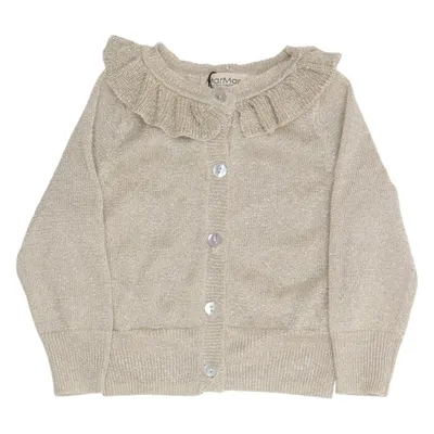 Cardigan (Beige) from MarMar Copenhagen Metallic fiber, Viscose