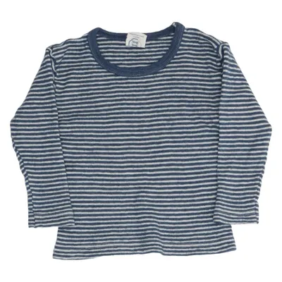 Long sleeve T-shirt (Blue, White) from Cosilana Silk, Wool