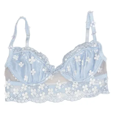 Bra (Blue) from For Love & Lemons Elastane, Recycled polyester