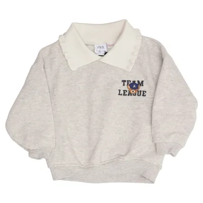 Sweatshirt (Grijs, Wit) van Zara Polyester