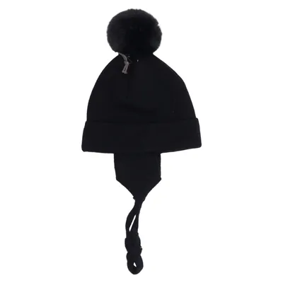 Bobble hat (Black) Merino wool