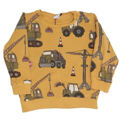 Sweatshirt (Gul, Flerfarvet) fra Lindex Kids Bomuld, Elastan