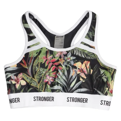 Sports bra (Black, Multicolored) from Stronger Elastane, Recycled polyester
