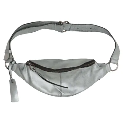 Midjeväska (Silverfärgad) från Zign Bomull, Skinn