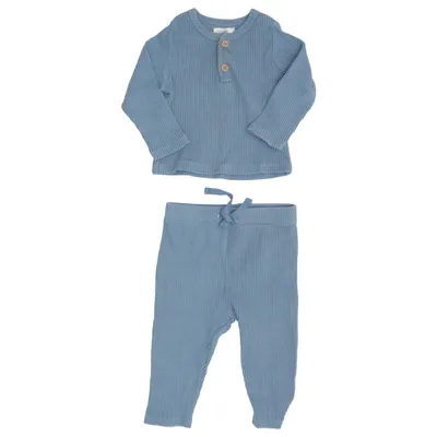 Ensemble (Bleu) de Bout'chou Coton, Élasthane