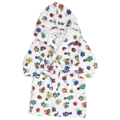 Peignoir (Blanc, Multicolore) Coton