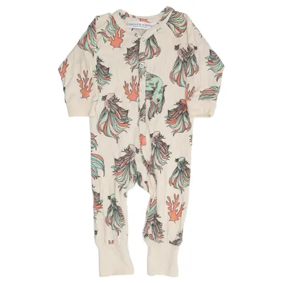 Barboteuse (Beige, Multicolore) de Tao & Friends Élasthane, Coton biologique