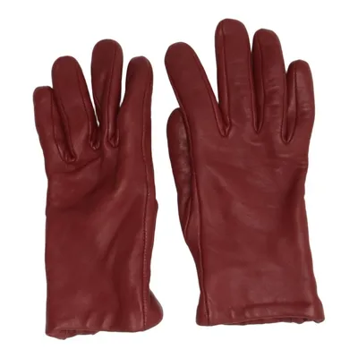 Gloves (Red) from Handskmakaren Leather, Polyamide, Wool