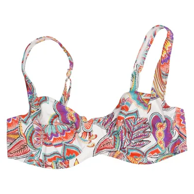 Bikini top (Hvid, Flerfarvet) fra Huit Elastan, Polyamid