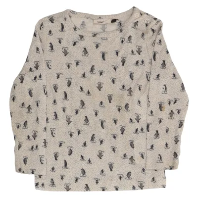 Långärmad t-shirt (Beige, Grå) från Wheat Merinoull