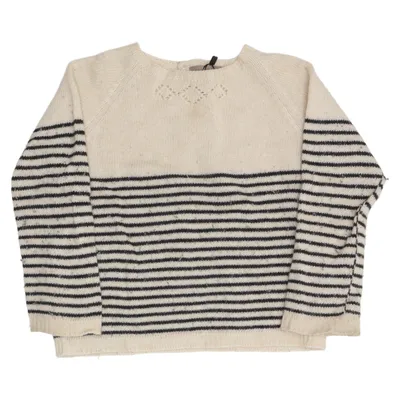 Sweater (Beige, Black) from Émile et Ida Cashmere, Merino wool, Polyamide, Viscose