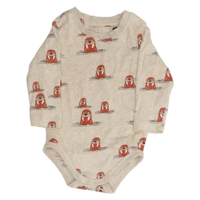 Body (Beige, Rød) fra Tiny One Elastan, Økologisk bomuld