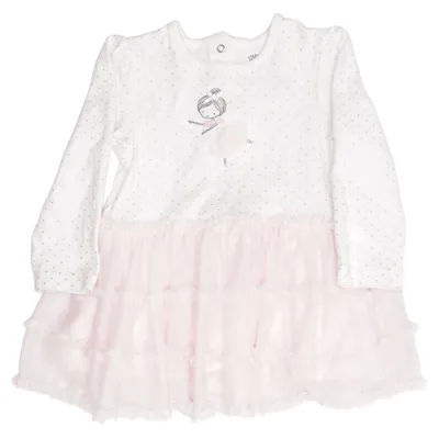 Blomsterpigekjole (Hvid, Pink) fra Little Me