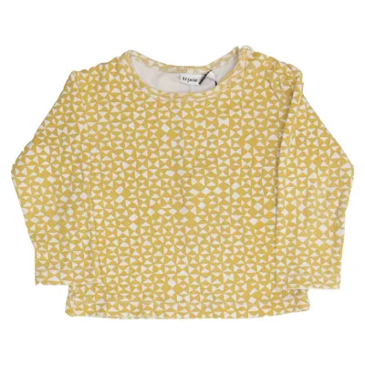 T-shirt à manches longues (Jaune, Blanc) de Trixie Coton biologique