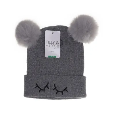 Bonnet à pompon (Gris) de Tilly & Maddox