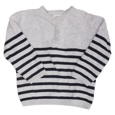 Strickpullover (Grau, Blau) von Mango Kids