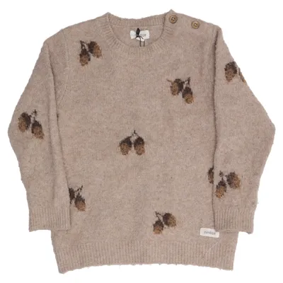 Tröja (Beige, Brun) från Newbie by KappAhl Akryl, Elastan, Polyamid, Polyester, Ull