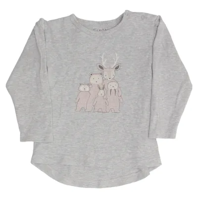 T-shirt à manches longues (Gris) de Fixoni Coton