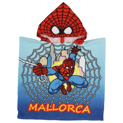 Badcape (Blå, Röd, Flerfärgad) från Marvel Spiderman Polyester