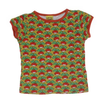 T-shirt (Gul, Flerfärgad) från Duns Ekologisk bomull