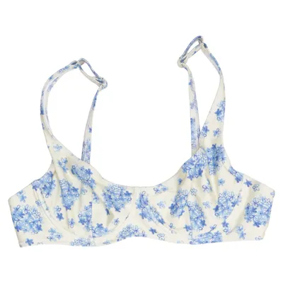 Bikini top (Wit, Blauw) van Bright Swimwear Elastaan, Polyamide