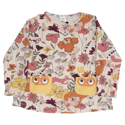 Dress (Beige, Multicolored) from Polarn O. Pyret Elastane, Organic cotton