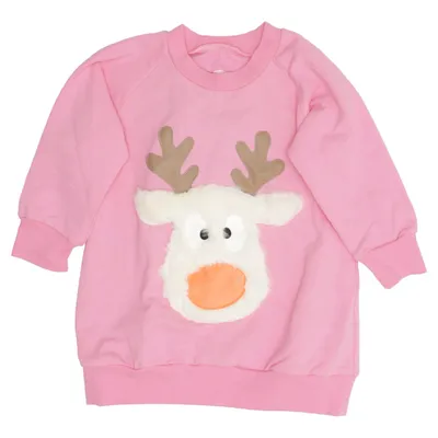 Julesweater (Jingle Pink) fra Wauw Capow Bomuld, Elastan
