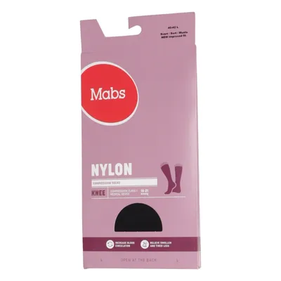 Kompressionsstrømper (Nylon Knee) fra Mabs Elastan, Polyamid