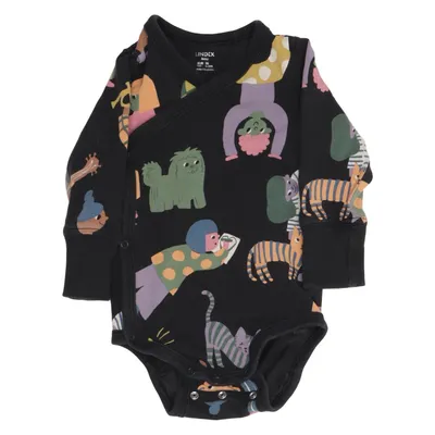 Body (Black, Multicolored) from Lindex Baby Cotton, Elastane