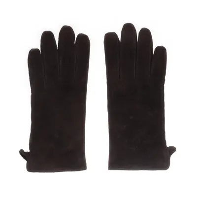 Leather gloves (Brown) from Handskmakaren Polyester, Suede
