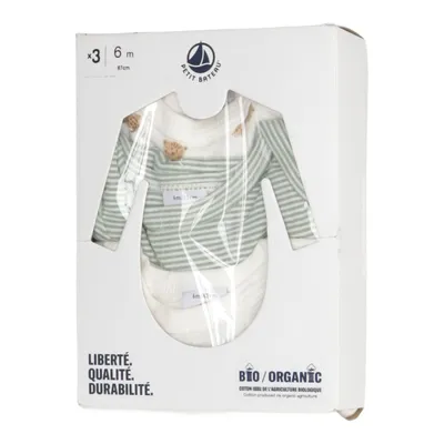 Body (Vit, Grön, Flerfärgad) från Petit Bateau Bomull