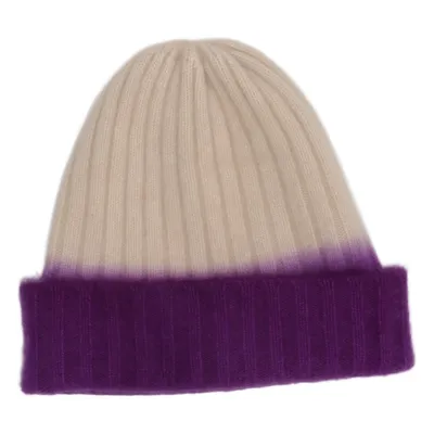Beaniemössa (Beige, Lila) från Von Goat Kashmir