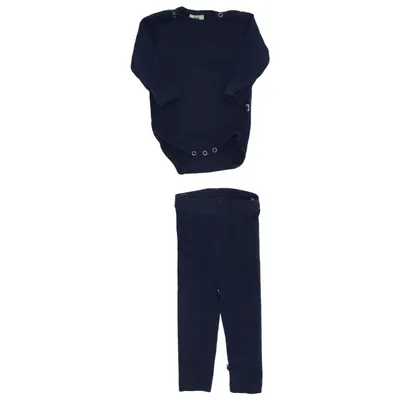 Ensemble (Bleu) de Småfolk Élasthane, Coton biologique
