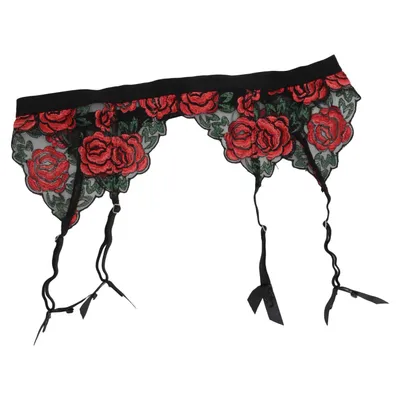 Jarretelle (Noir, Rouge, Vert) de Secret Possessions