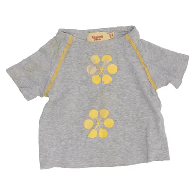 T-shirt (Gris, Jaune) de Alba Baby Coton, Polyamide