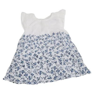 Jurk (Blauw, Wit) van Topomini Katoen