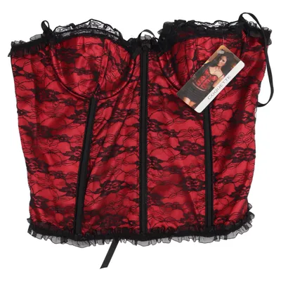 Bustier (Röd, Svart) från Coquette Polyester
