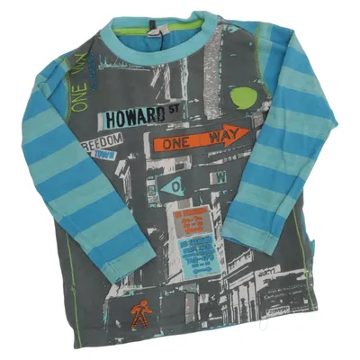 Lange mouwen shirt (Blauw, Grijs, Meerkleurig) van Me Too Katoen, Elastaan