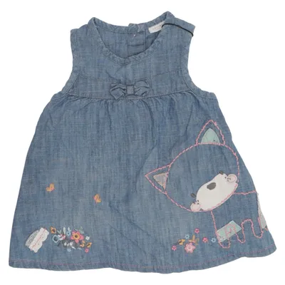 Denim jurk (Blauw, Meerkleurig) van Next Baby Katoen