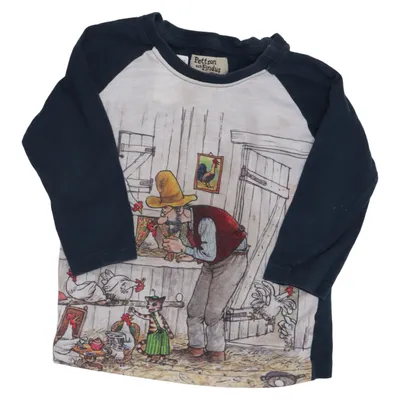 Long sleeve T-shirt (Blue, White, Multicolored) from Pettson och Findus