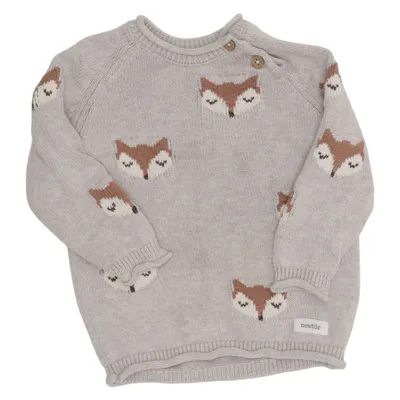 Sweater (Gray, Brown, White) from Newbie by KappAhl Cotton