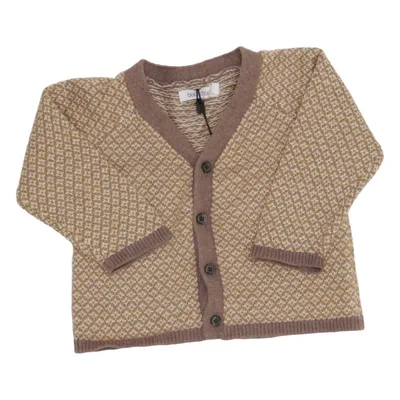 Cardigan (Marron, Beige) de Bout'chou Coton, Laine