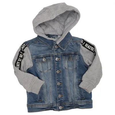 Denimjakke (Blå, Grå) fra Lab Industries Bomuld, Elastan, Polyester