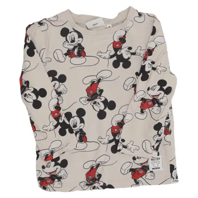 T-shirt à manches longues (Beige, Multicolore) de Disney Mickey Mouse Coton biologique