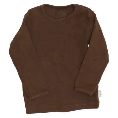 T-shirt à manches longues (Marron) de Konges Sløjd Élasthane, Coton biologique