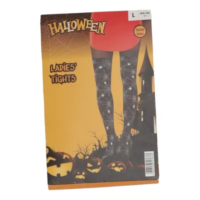 Nylon panty (Zwart, Wit) van Halloween