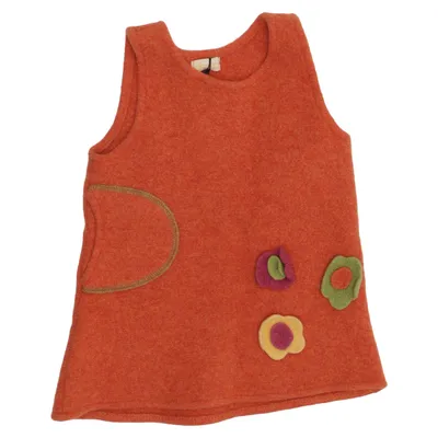 Dress (Orange, Multicolored) from Disana Wool