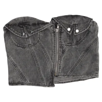 Bustier (Grå) fra PrettyLittleThing Bomuld, Polyester, Viscose