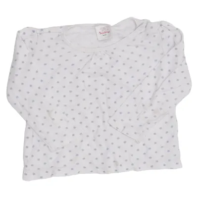 T-shirt à manches longues (Blanc, Bleu) de Impidimpi Coton